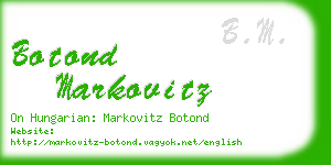 botond markovitz business card